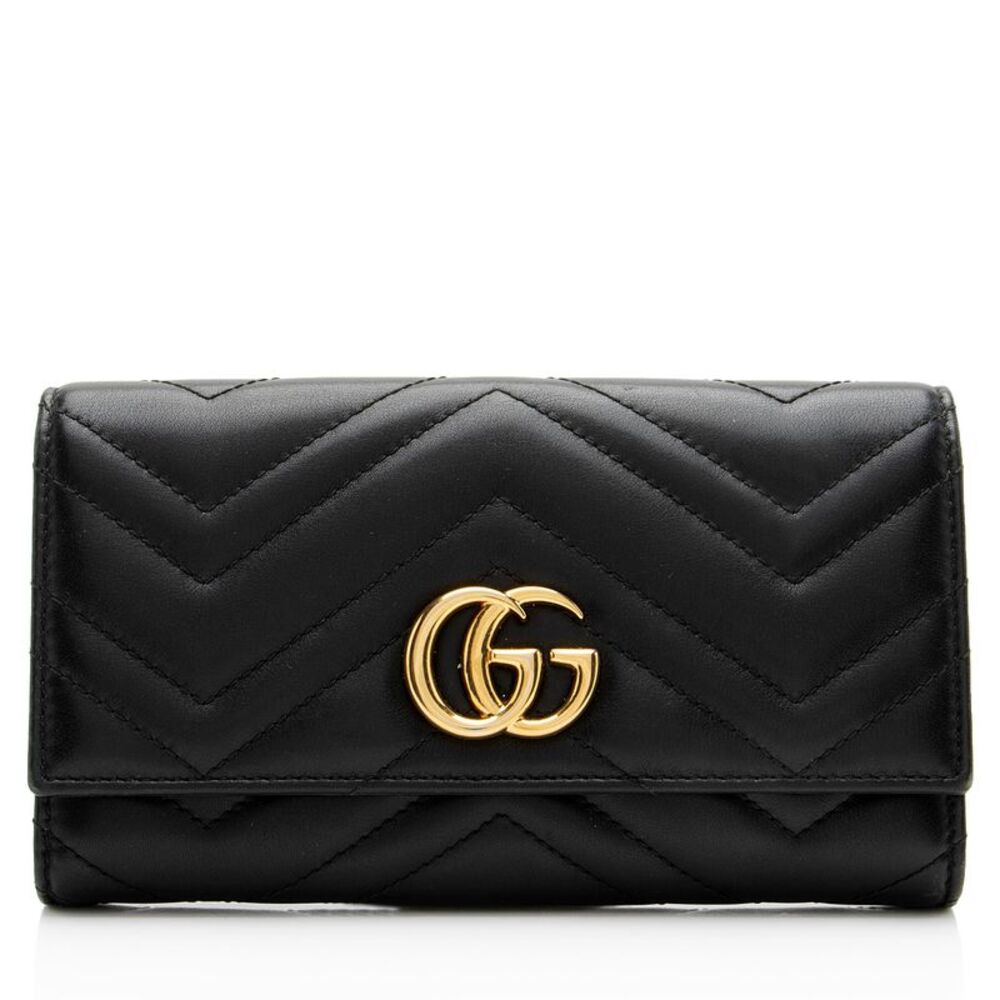 Gucci Matelasse Leather GG Marmont Continental Wallet